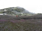 La cima del Rothorn, è visibile sullo sfondo il tratto di salita