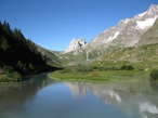 Il Lago Combal visto dal bivio per il Rifugio Elisabetta