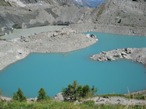 Il Lago del Miage, la piccola deviazione ne vale per vedere la parte finale del ghiacciaio coperto da detriti