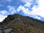 La crestina finale che porta in cima alla Punta Valnera