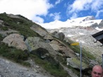 La partenza dal rifugio Mezzalama