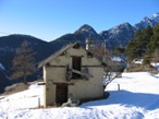 Il bivio per il sentiero che porta a Vollon