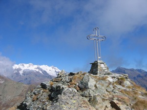 La vetta del Tantané con il Monte Rosa sullo sfondo
