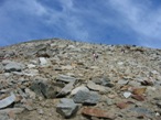 Il pendio da risalire per raggiungere la cresta del Mont Glacier