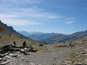 La vista verso il versante Italiano dalla Fenetre Durand