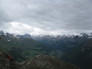 La vista verso nord dalla cima dello Zerbion